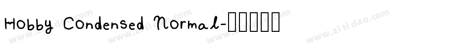 Hobby Condensed Normal字体转换